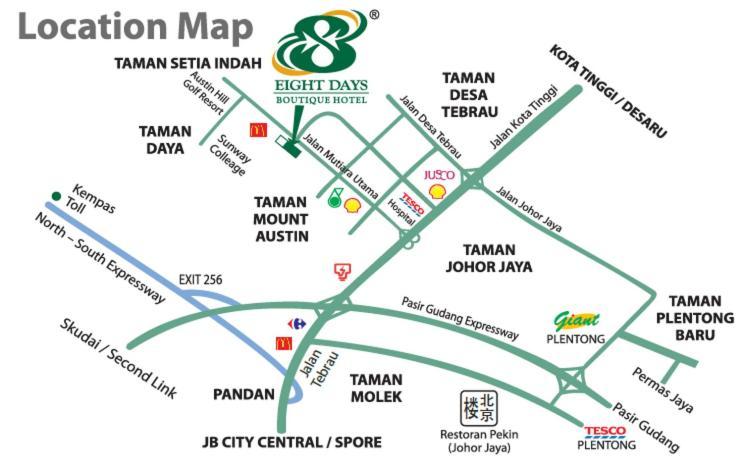 Eight Days Boutique Hotel - Mount Austin Johor Bahru Eksteriør billede
